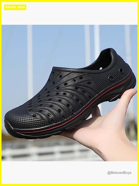 Men\'s Garden Clogs Shoes Breathable Slip On Soft Rubber Sandals Beach EVA Water main image 4